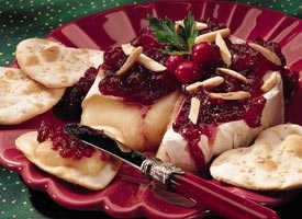 Tequila-Cranberry Chutney on Brie