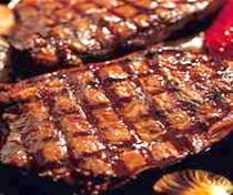 Strip Steaks with Bacon-Mushroom Sauce