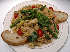 Sherried Chicken with Asparagus and Noodles