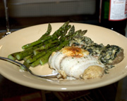 Rolled Flounder Stuffed with Blue Crab