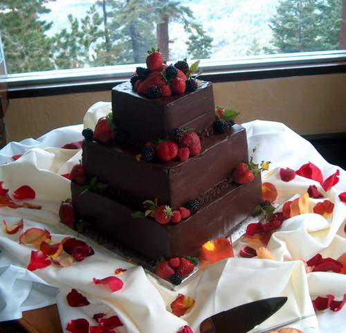 Raspberry Chocolate Chiffon Cake