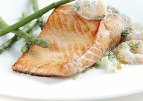 Salmon with Creamy Tequila-Lime Sauce